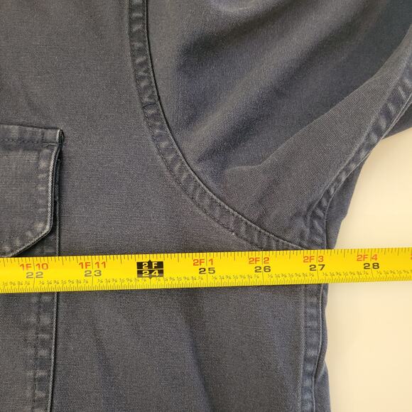 Cabela’s Outdoor Shirt Size L Blue Embroidered Mallard Duck Short Sleeve Cotton - Picture 7 of 8